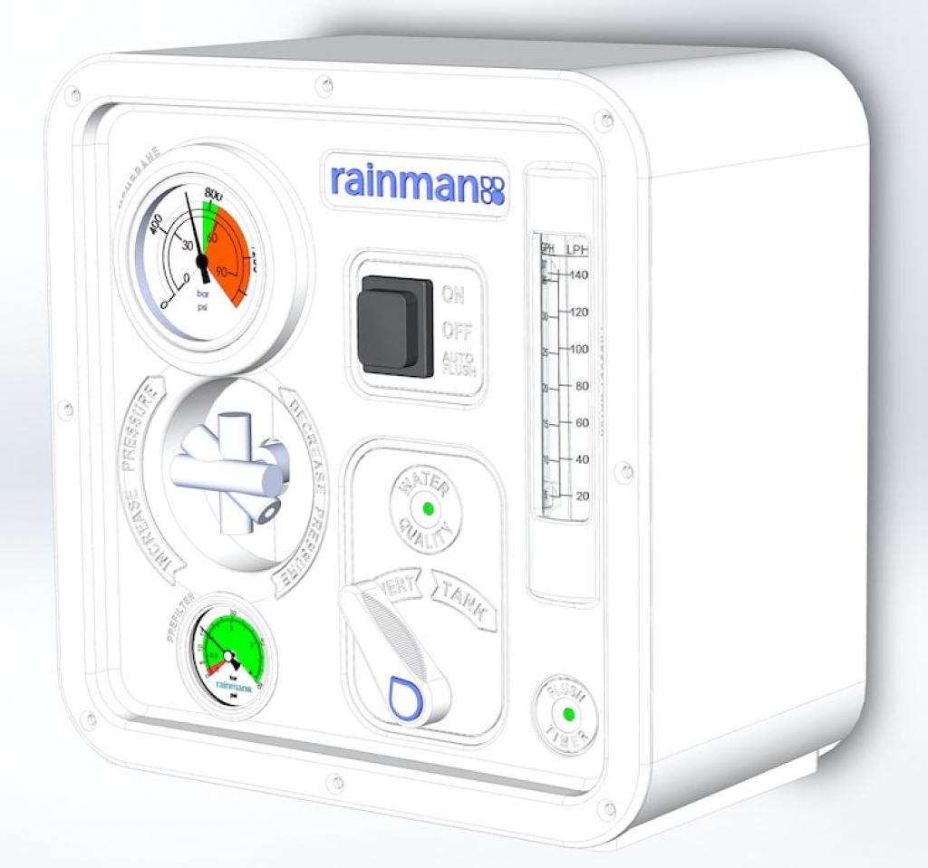 Controll Panel zur Festinstallation des Rainman